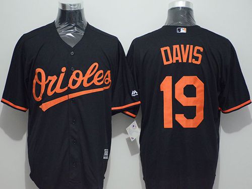 Orioles #19 Chris Davis Black New Cool Base Stitched MLB Jersey